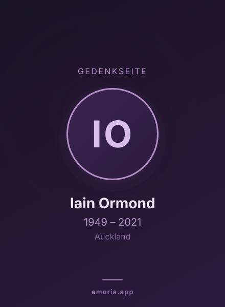 Gedenkportrait von Iain Ormond