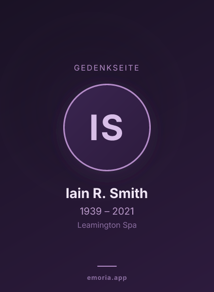 Gedenkportrait von Iain R. Smith