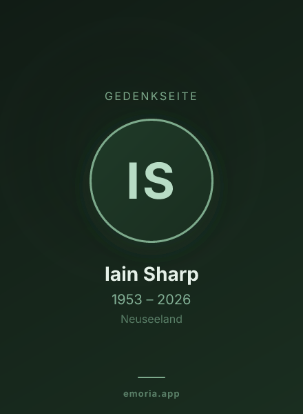 Gedenkportrait von Iain Sharp