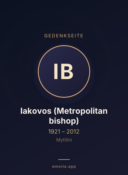 Gedenkportrait von Iakovos (Metropolitan bishop)
