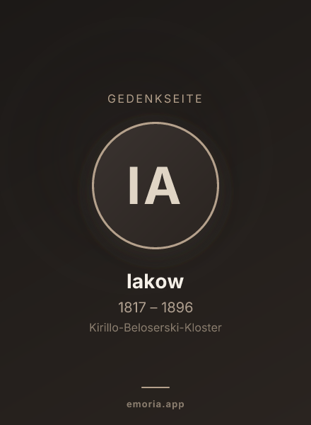 Gedenkportrait von Iakow