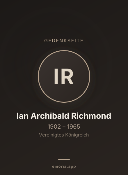 Gedenkportrait von Ian Archibald Richmond