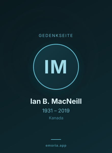 Gedenkportrait von Ian B. MacNeill