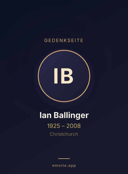 Gedenkportrait von Ian Ballinger