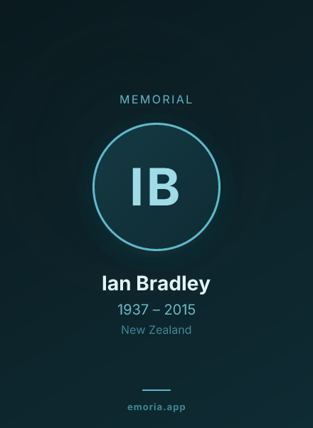 Memorial portrait of Ian Bradley