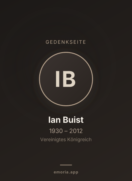 Gedenkportrait von Ian Buist