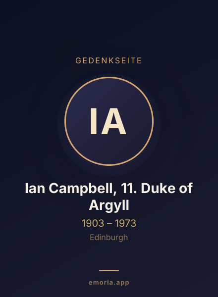 Gedenkportrait von Ian Campbell, 11. Duke of Argyll