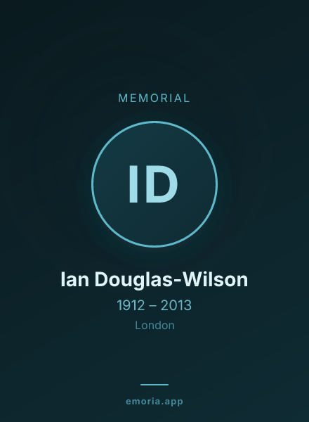 Memorial portrait of Ian Douglas-Wilson