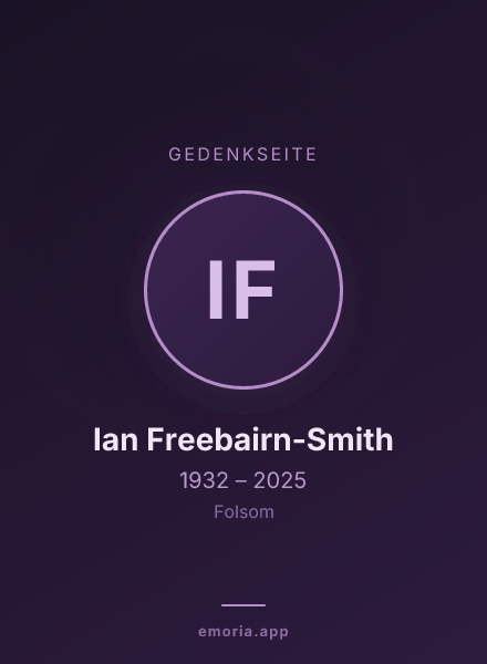 Gedenkportrait von Ian Freebairn-Smith