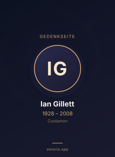 Gedenkportrait von Ian Gillett