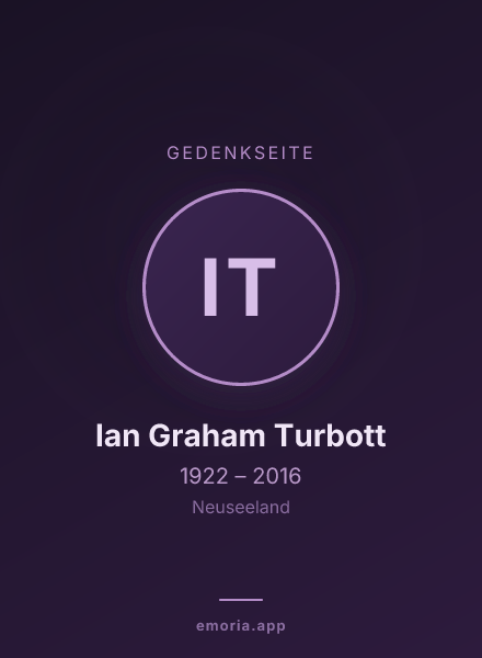 Gedenkportrait von Ian Graham Turbott