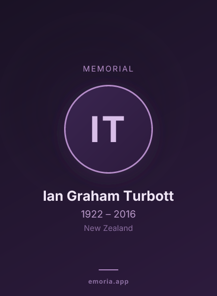 Memorial portrait of Ian Graham Turbott