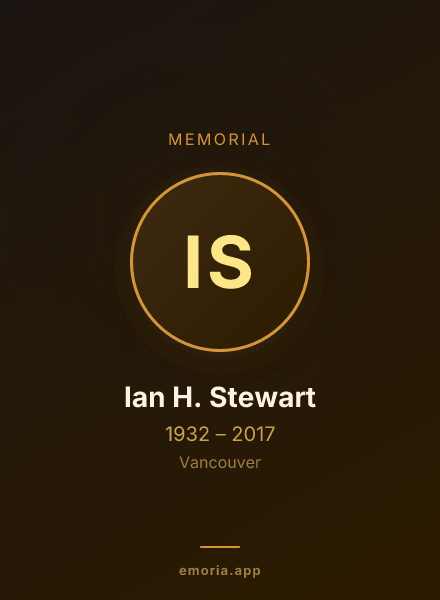 Memorial portrait of Ian H. Stewart