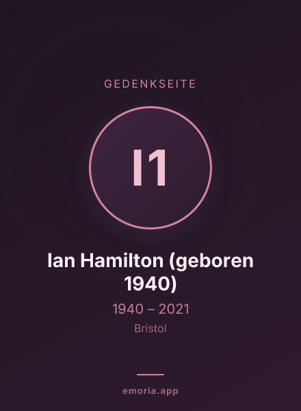Gedenkportrait von Ian Hamilton (geboren 1940)