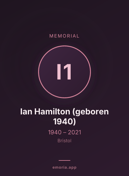 Memorial portrait of Ian Hamilton (geboren 1940)