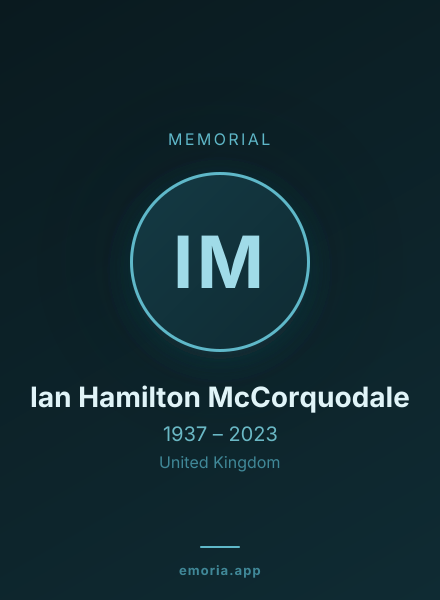 Memorial portrait of Ian Hamilton McCorquodale