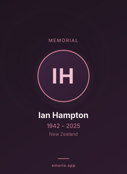 Memorial portrait of Ian Hampton