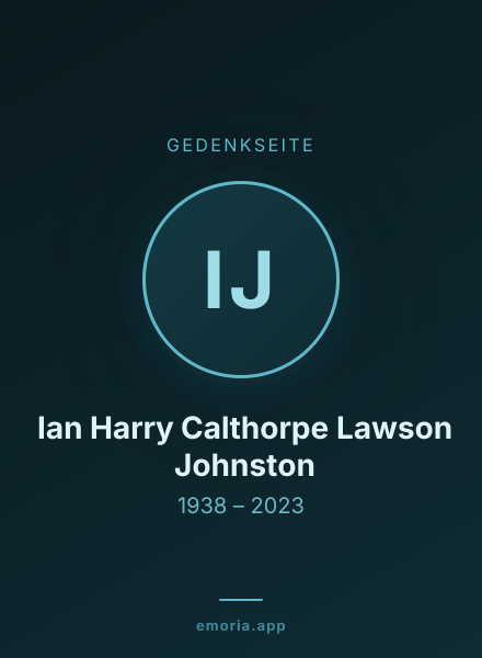 Gedenkportrait von Ian Harry Calthorpe Lawson Johnston