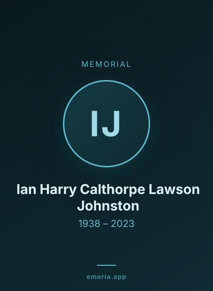 Memorial portrait of Ian Harry Calthorpe Lawson Johnston