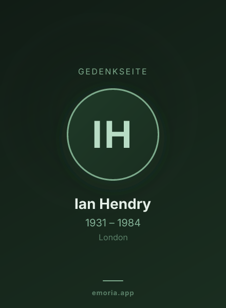 Gedenkportrait von Ian Hendry