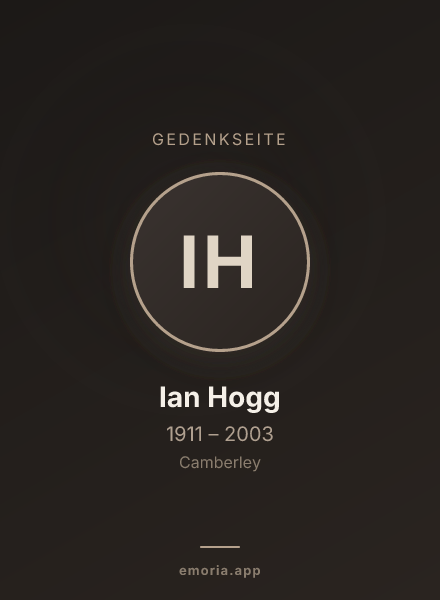 Gedenkportrait von Ian Hogg