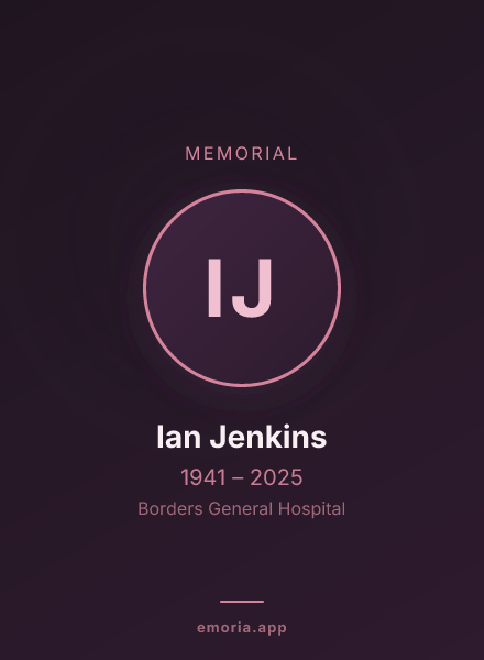 Memorial portrait of Ian Jenkins