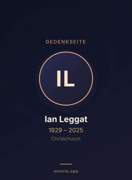 Gedenkportrait von Ian Leggat