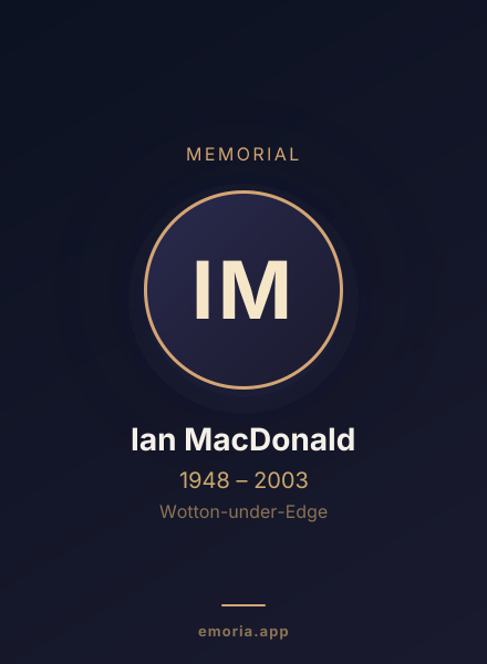 Memorial portrait of Ian MacDonald
