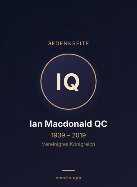 Gedenkportrait von Ian Macdonald QC
