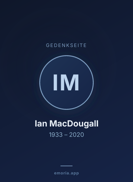 Gedenkportrait von Ian MacDougall