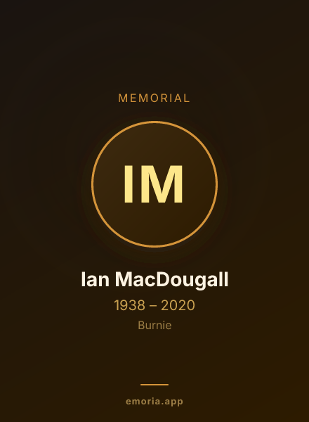 Memorial portrait of Ian MacDougall