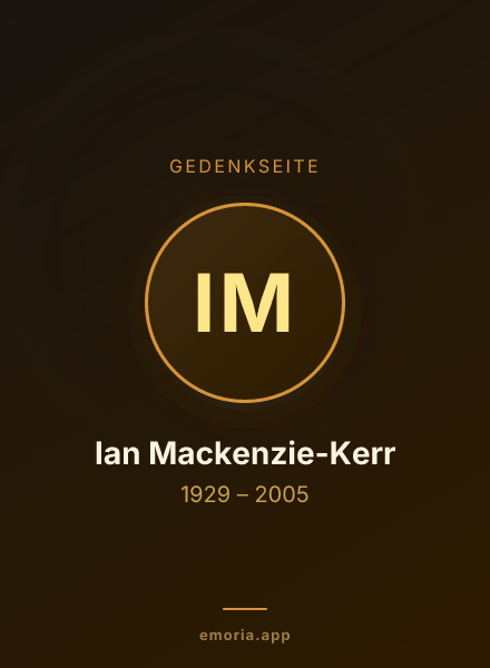 Gedenkportrait von Ian Mackenzie-Kerr