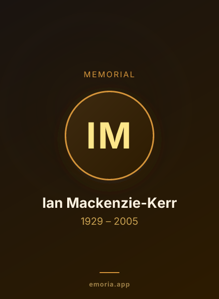 Memorial portrait of Ian Mackenzie-Kerr