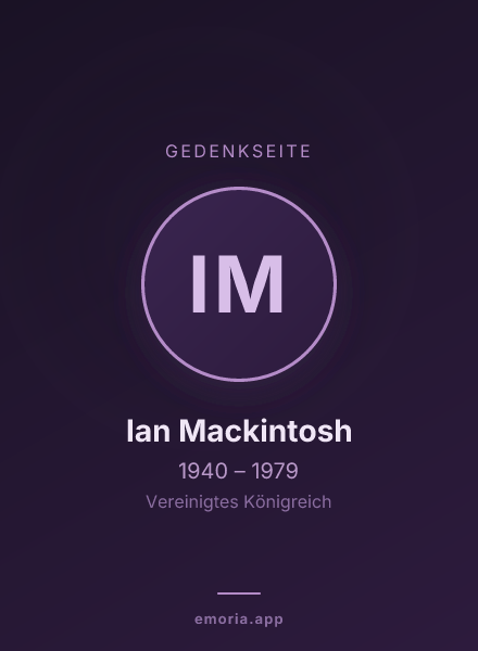 Gedenkportrait von Ian Mackintosh