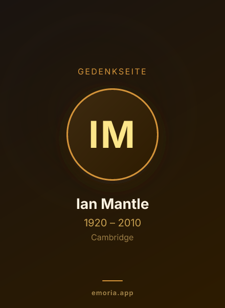 Gedenkportrait von Ian Mantle
