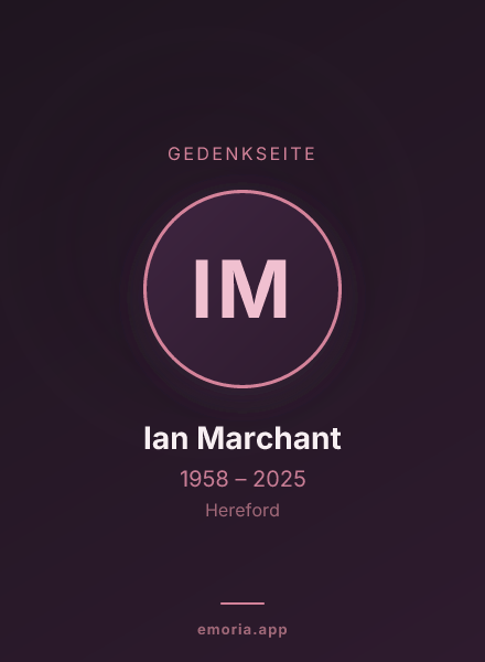 Gedenkportrait von Ian Marchant