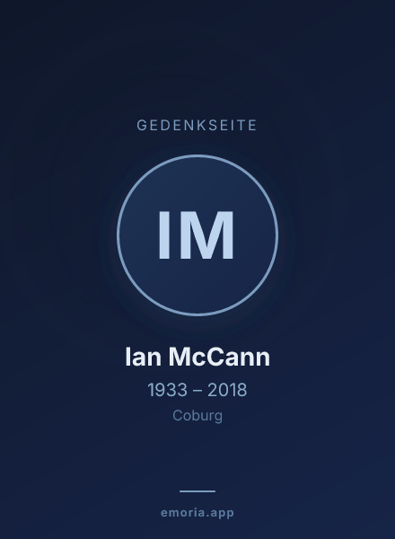 Gedenkportrait von Ian McCann