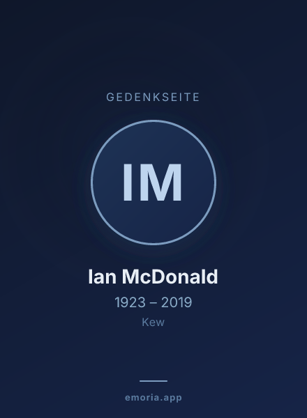 Gedenkportrait von Ian McDonald