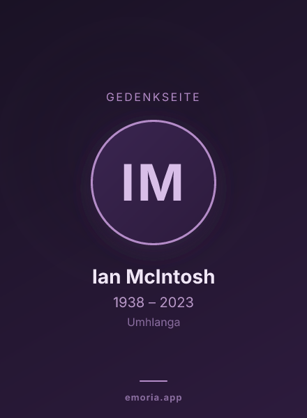 Gedenkportrait von Ian McIntosh
