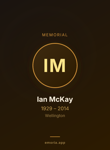 Memorial portrait of Ian McKay