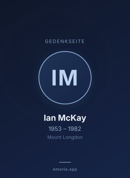 Gedenkportrait von Ian McKay
