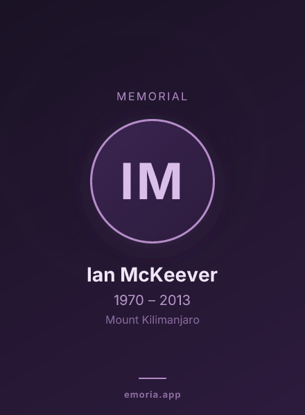 Memorial portrait of Ian McKeever