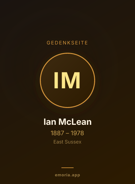Gedenkportrait von Ian McLean