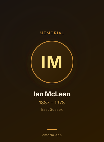 Memorial portrait of Ian McLean