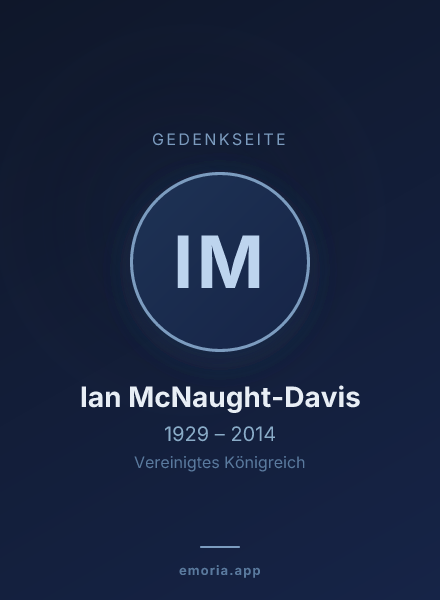 Gedenkportrait von Ian McNaught-Davis