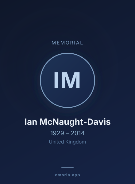 Memorial portrait of Ian McNaught-Davis