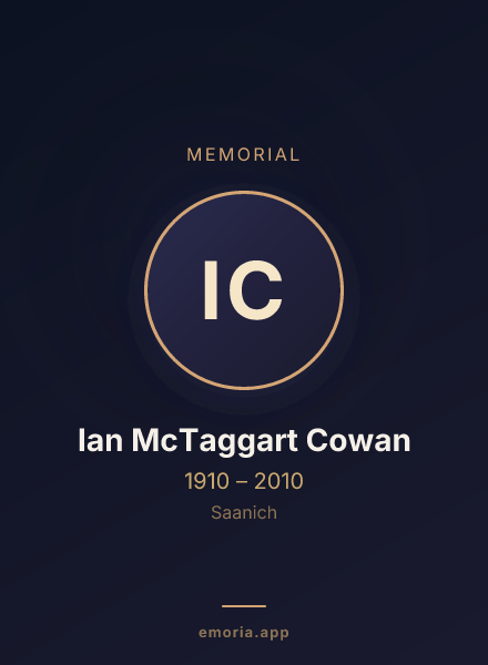 Memorial portrait of Ian McTaggart Cowan