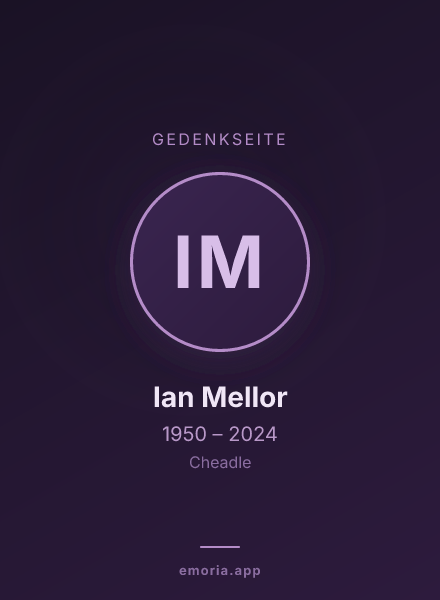 Gedenkportrait von Ian Mellor