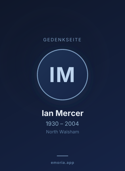 Gedenkportrait von Ian Mercer