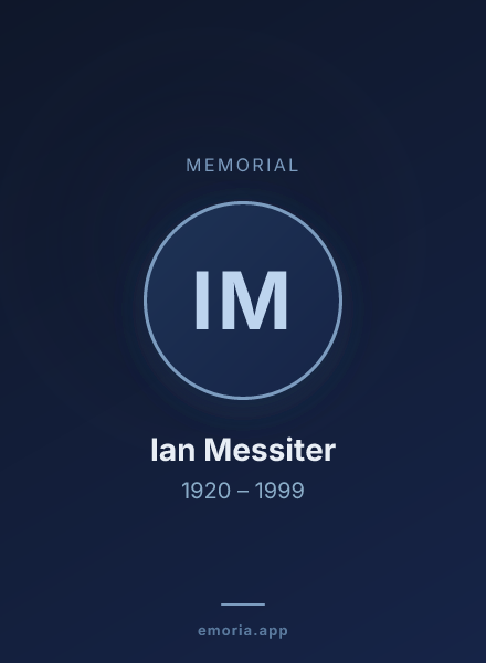 Memorial portrait of Ian Messiter